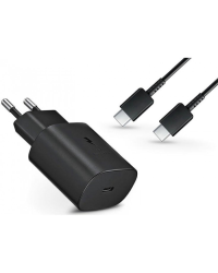 EP-TA800EBE + EP-DG980BBE Samsung 25W Travel Charger + USB-C|USB-C Data Cable Black (OEM)