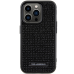 Karl Lagerfeld KLHCP15LHDSPLK iPhone 15  Pro 6.1" czarny|black hardcase Rhinestone Logo Metal Plate