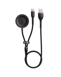 Baseus 2in1 USB - USB Type C 40 W data charging cable + Huawei / Honor watch wireless Qi charger black and red (CA1T2-91)
