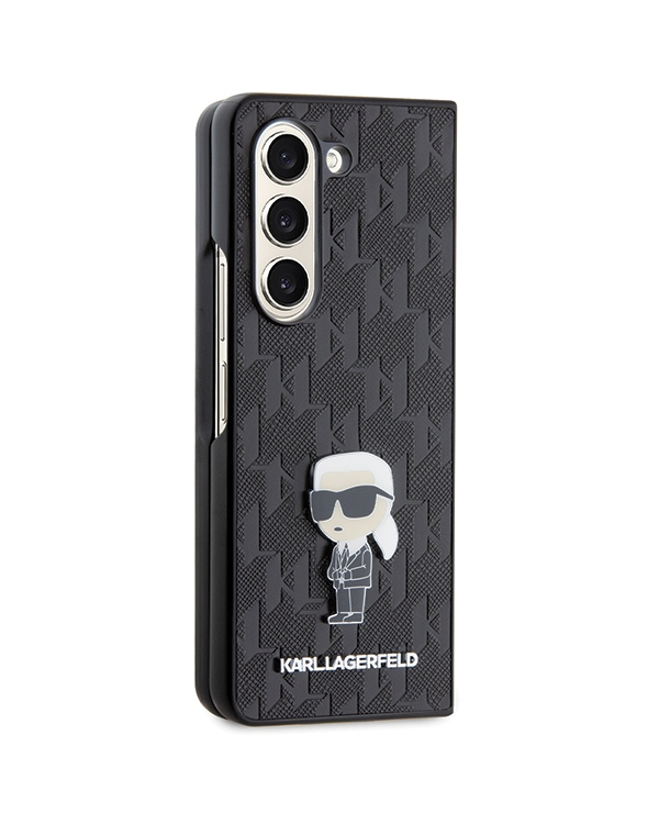 Дополнительное изображение книги «Karl Lagerfeld KLHCZFD5SAPKINPK Z Fold5 F946 hardcase czarny|black Saffiano Monogram Ikonik Pin»