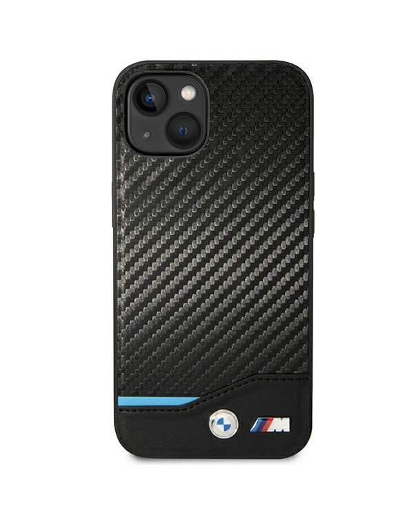 Etui BMW BMHCP14M22NBCK iPhone 14 Plus | 15 Plus 6,7" czarny|black Leather Carbon