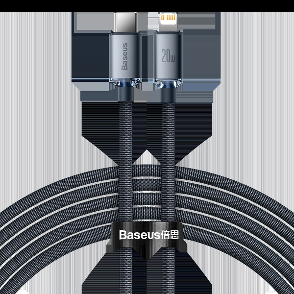 Baseus Crystal cable USB-C to Lightning, 20W, PD, 2m (black)