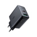 Acefast wall charger USB Type C | USB 32W, PPS, PD, QC 3.0, AFC, FCP black (A5 black)