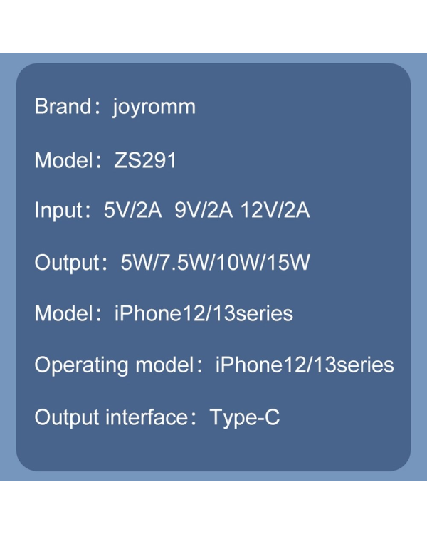 Автомобильный держатель Joyroom JR-ZS291 с беспроводной зарядкой / 15 Вт / MagSafe серебристого цвета
