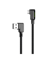USB to Micro USB cable, Mcdodo CA-7530, angled, 1.2m (black)