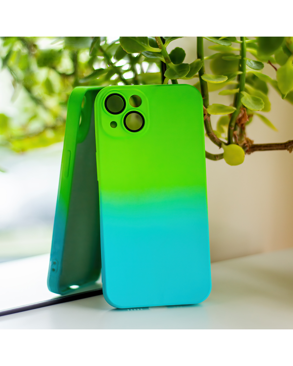Fusion Neogradient case 3 силиконовый чехол для Xiaomi Redmi Note 12 4G зеленый голубой
