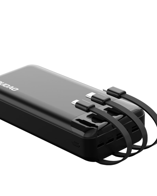 Dudao capacious powerbank with 3 built-in cables 20000mAh USB Type C + micro USB + Lightning black (Dudao K6Pro +)