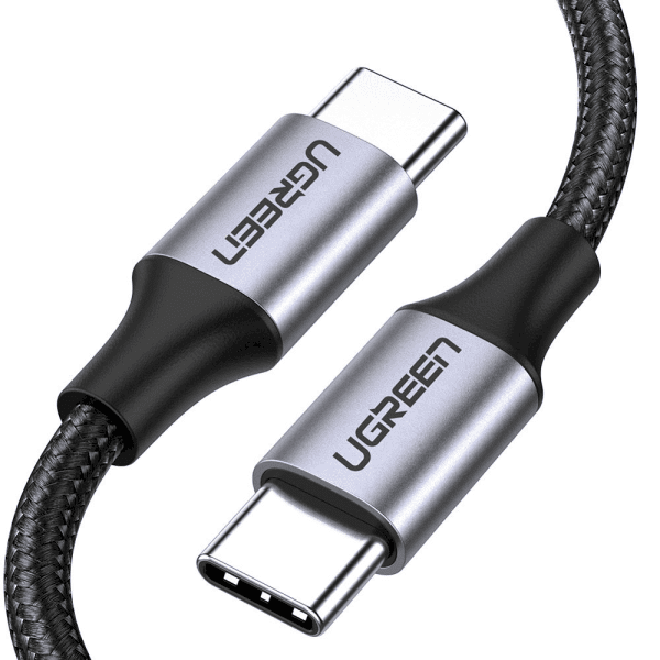 Обложка книги «Ugreen USB Type C - USB Type C cable Quick Charge 480 Mbps 60 W 3 A 1 m black and gray (US261 50150)»