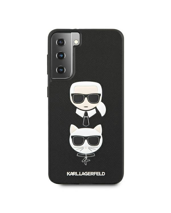 Karl Lagerfeld KLHCS21MSAKICKCBK S21+ G996 czarny|black hardcase Saffiano Ikonik Karl&Choupette Head