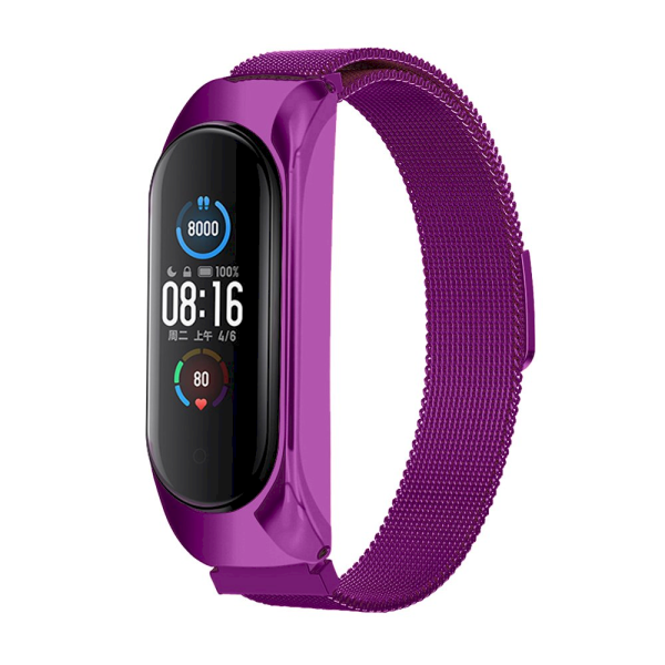 Fusion metal ремешок для часов Xiaomi Mi Band 3 / 4 / 5 фиолетовый