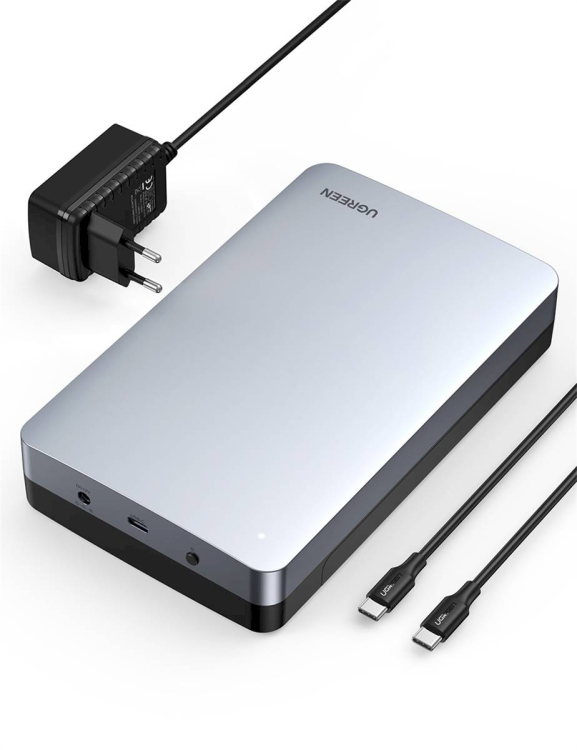 UGREEN CM301 external enclosure 2.5" / 3.5'' HDD / SSD, SATA (grey)
