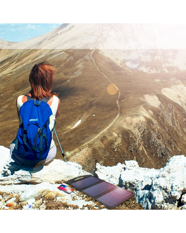 Дополнительное изображение книги «Choetech Foldable Solar Charger 19W 2x USB 2,4A black (SC001)»