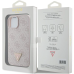 Guess Leather 4G Triangle Strass case for iPhone 15 - pink