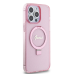 Guess IML Ring Stand Glitter MagSafe Case for iPhone 15 Pro Max Pink