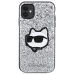 Оригинальный чехол KARL LAGERFELD Glitter Choupette Patch KLHCN61G2CPS для Iphone 11| Xr серебристый