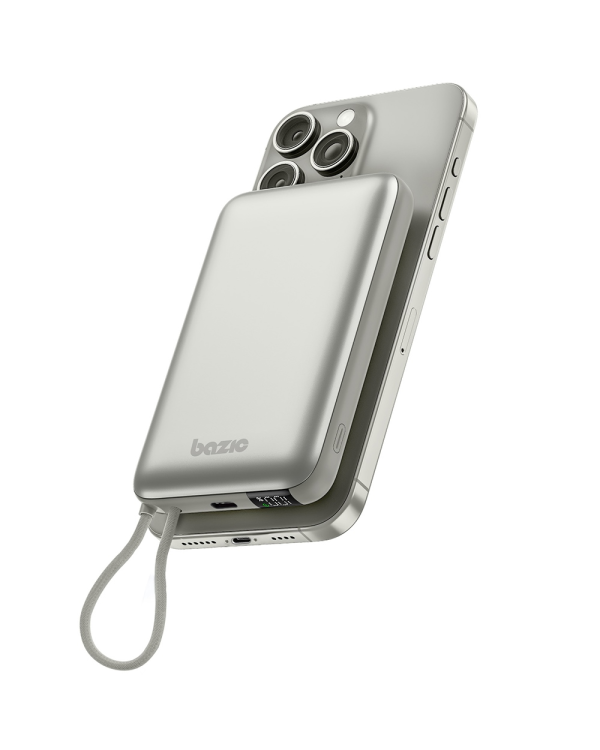 PowerBank Bazic Fusion Mag 10000mAh MagSafe Cable USB-C серый