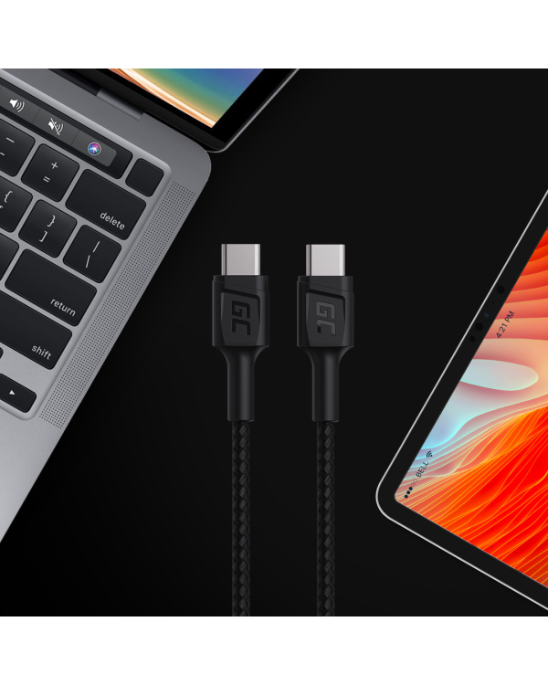 Green Cell Cable GC PowerStream USB-C - USB-C 200cm with Power Delivery (60W), 480 Mbps, Ultra Charge, QC 3.0