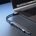 Dudao HUB 4in1 USB-C - 4x USB-A (3 x USB2.0 | USB3.0) 6.3cm black (A16T)