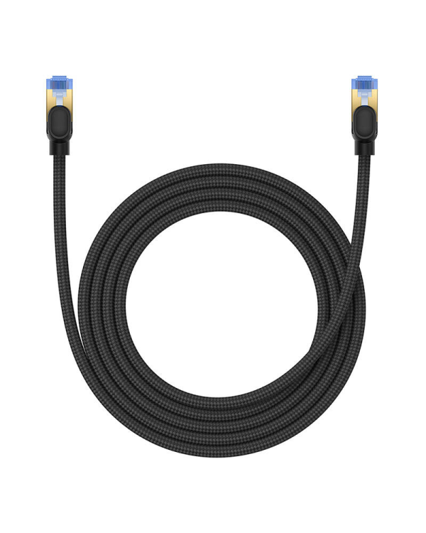 Braided network cable cat.7 Baseus Ethernet RJ45, 10Gbps, 2m (black)
