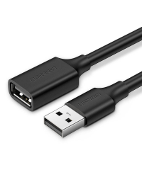 Удлинительный кабель USB 2.0 UGREEN US103, 1,5 м (черный)
