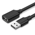 Удлинительный кабель USB 2.0 UGREEN US103, 1,5 м (черный)