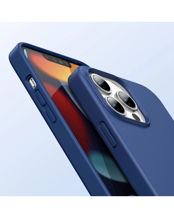 Ugreen Protective Silicone Case rubber flexible silicone case cover for iPhone 13 Pro Max blue