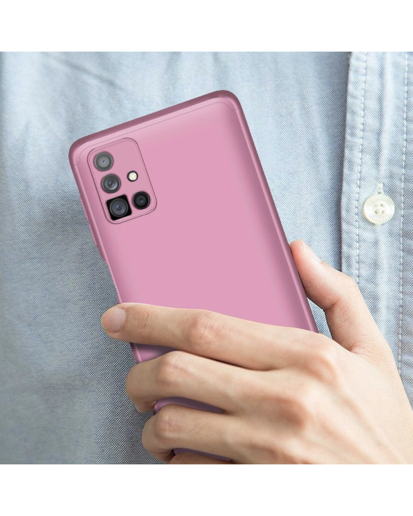GKK 360 Protection Case Front and Back Case Full Body Cover Samsung Galaxy M51 pink