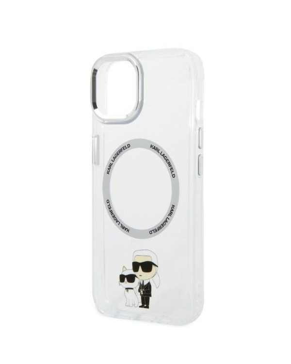 Karl Lagerfeld MagSafe Compatible Case IML Karl and Choupette NFT for iPhone 14 Transparent