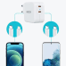 Choetech Fast Wall Charger 2x USB Type C Power Delivery 40W 3A white (PD6009-EU)