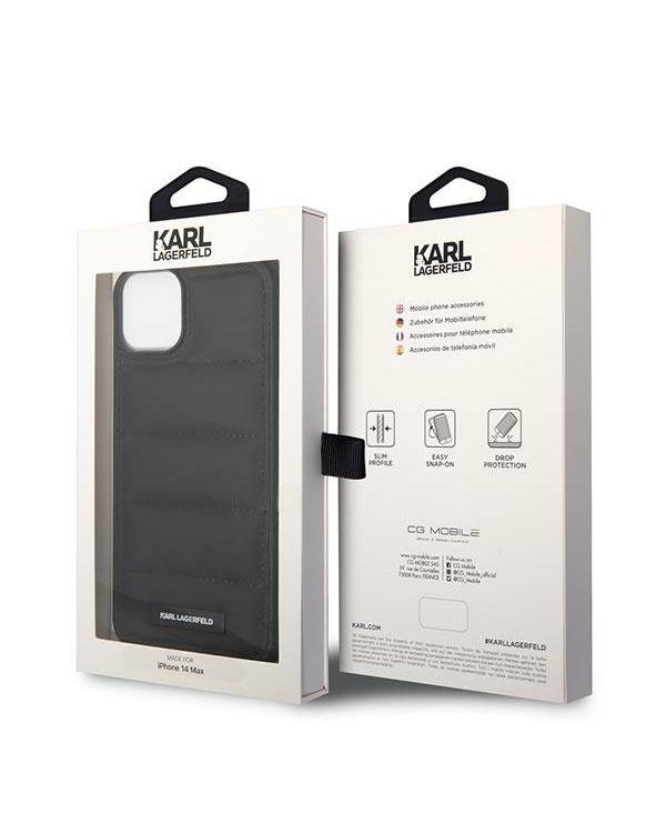 Дополнительное изображение книги «Karl Lagerfeld Quilted Puffy Metal Logo Case for iPhone 14 Black»