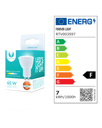 Светодиодная лампа Forever Light GU10 7W 230V 4500K 90lm 38°