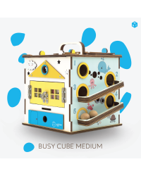 BusyBuddyToys - деревянный кубик для занятий с детьми (3+)