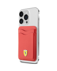 Ferrari Wallet Card Slot FEWCMRSIR czerwony|red MagSafe Leather 2023 Collection