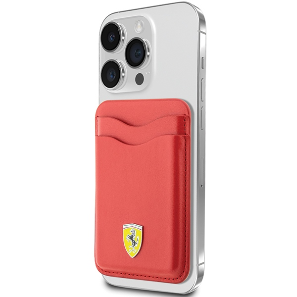 Ferrari Wallet Card Slot FEWCMRSIR czerwony|red MagSafe Leather 2023 Collection