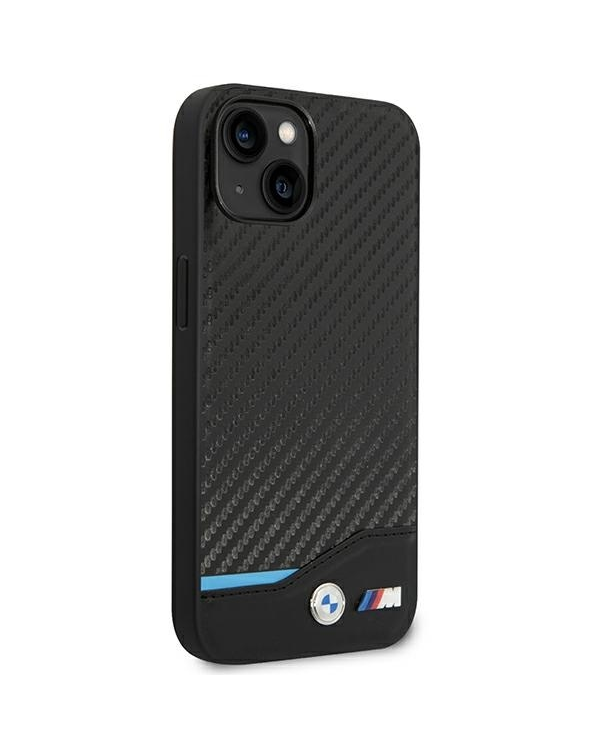 Etui BMW BMHCP14M22NBCK iPhone 14 Plus | 15 Plus 6,7" czarny|black Leather Carbon