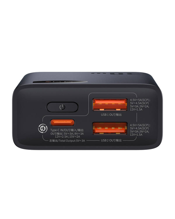 Powerbank Baseus Adaman2 10000mAh, 2xUSB, USB-C, 30W (black)