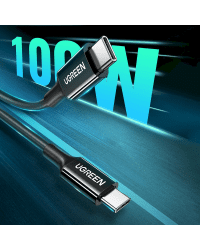Ugreen cable USB Type C (male) to Type C (male) cable 1m black (US300)