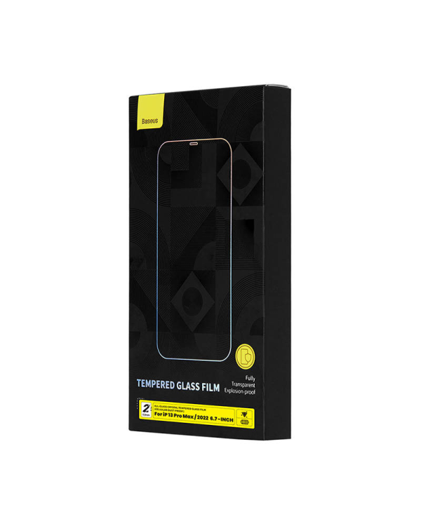 Baseus Crystal Tempered Glass Dust-proof 0.3mm for iPhone 14 Plus|13 Pro Max (2pcs)