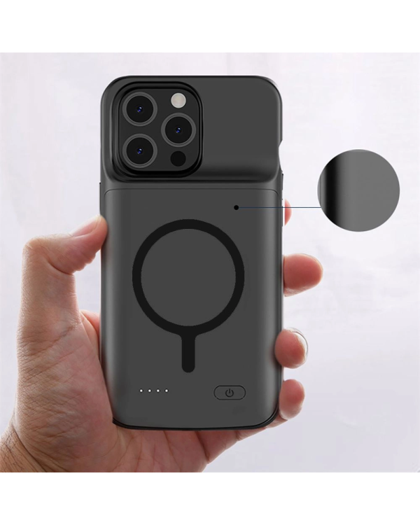 Дополнительное изображение книги «Tech-Protect PowerCase case for iPhone 15 Pro with MagSafe and 7000mAh power bank - black»