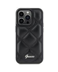 Guess GUHCS23FEPSQSQSK S23 FE S711 черный жесткий кейс стеганый металлический логотип