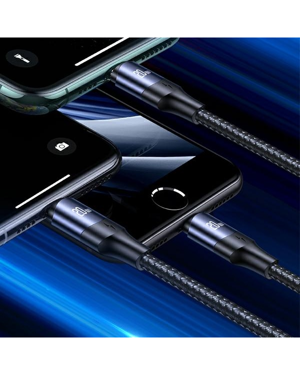 Дополнительное изображение книги «USAMS Kabel U71 USB-C na Lightning 2m 20W PD Fast Charge czarny|black SJ522USB01 (US-SJ522)»
