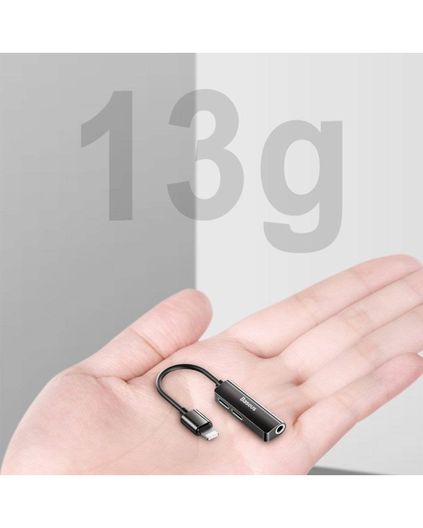 Baseus CALL52-01 Универсальный переходник адаптер для аудио Lightning -> 3.5mm Черный