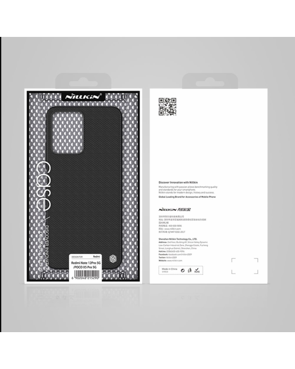 Текстурированный жесткий чехол Nillkin для Xiaomi Redmi Note 12 Pro 5G|Poco X5 Pro 5G черный