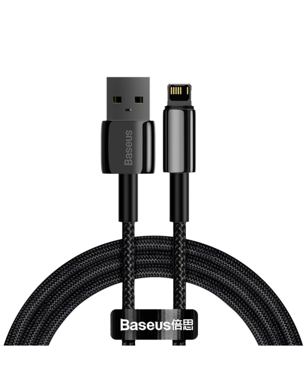 Baseus Tungsten Gold Cable USB to iP 2.4A 1m (черный)