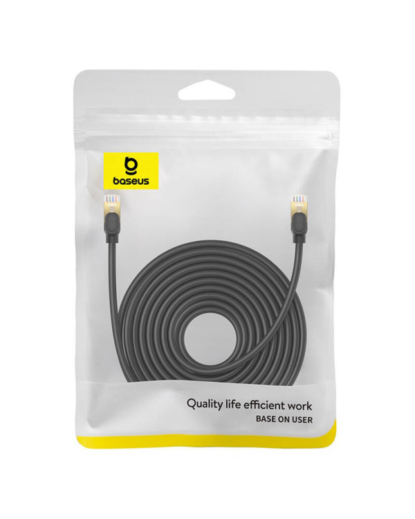 Сетевой кабель cat.8 Baseus Ethernet RJ45, 40 Гбит|с, 10 м (черный)