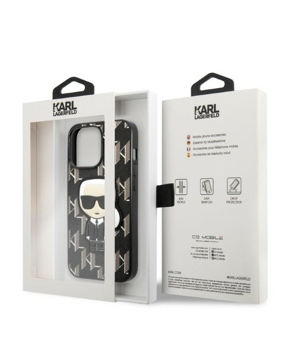 Karl Lagerfeld Monogram Ikonik Case for iPhone 13 Pro Max Black