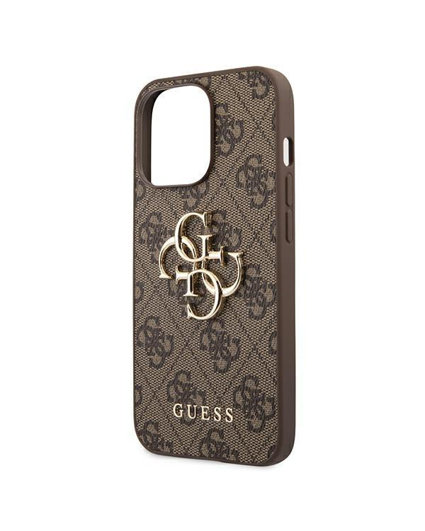 Guess GUHCP13L4GGMBR iPhone 13 Pro hardcase 4G Big Metal Logo коричневый