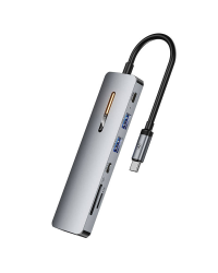 Док-станция Toocki Type-C 7in1 (серый)