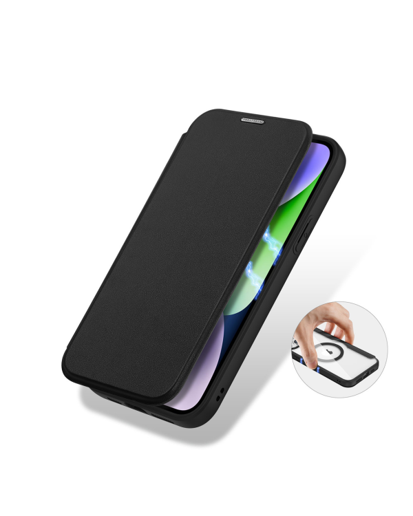 Dux Ducis Skin X Pro Magnetic Flip MagSafe Case iPhone 15 Plus - Black