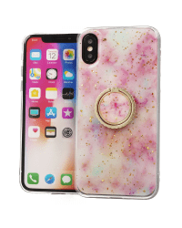 Fusion Marble Ring Back Case Силиконовый чехол для Xiaomi Redmi Note 9S / Note 9 Pro / 9 Pro Max Розовый